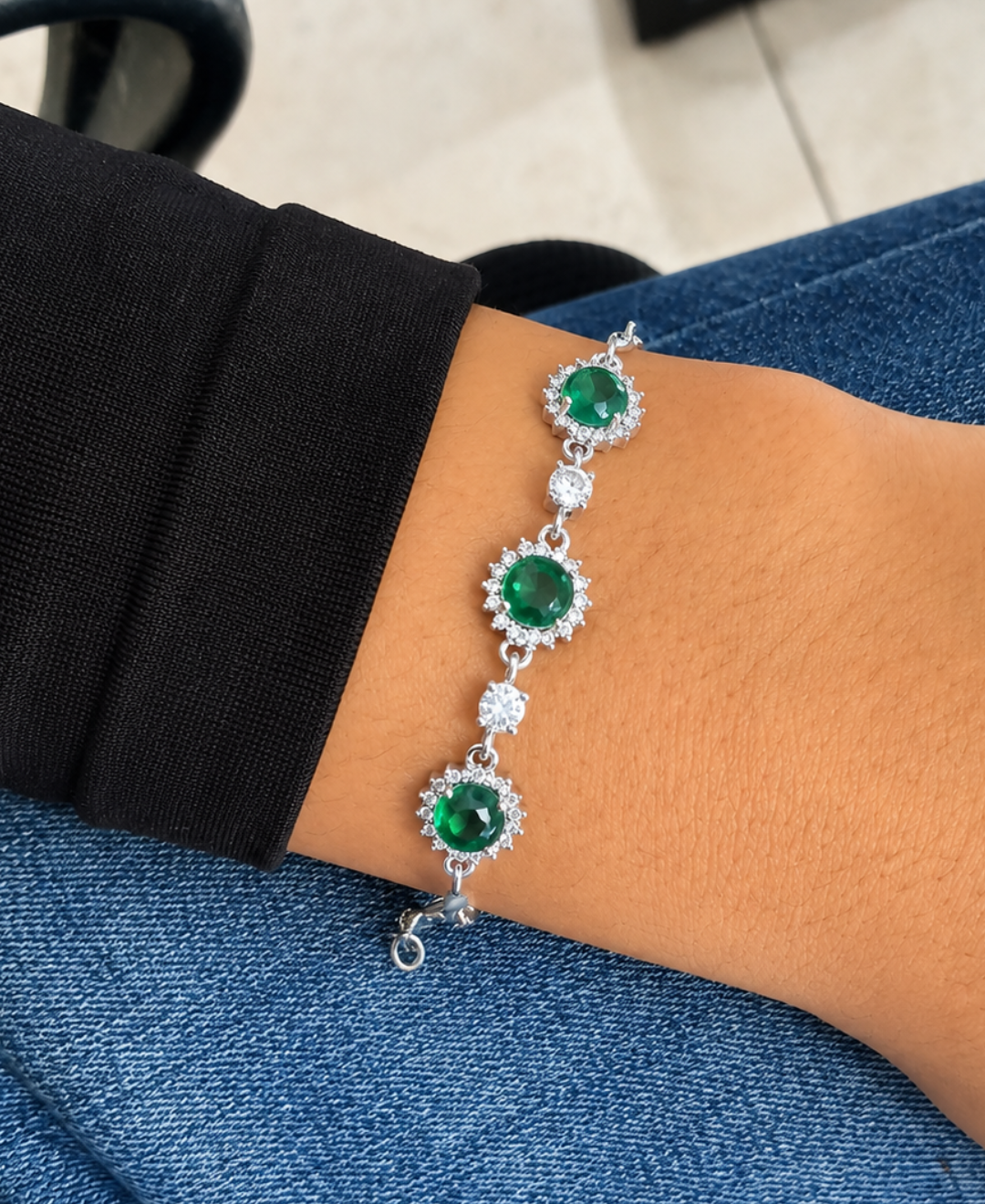 Pulsera sol esmeralda