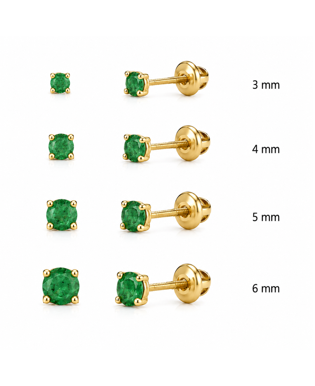 Topitos en oro 18k