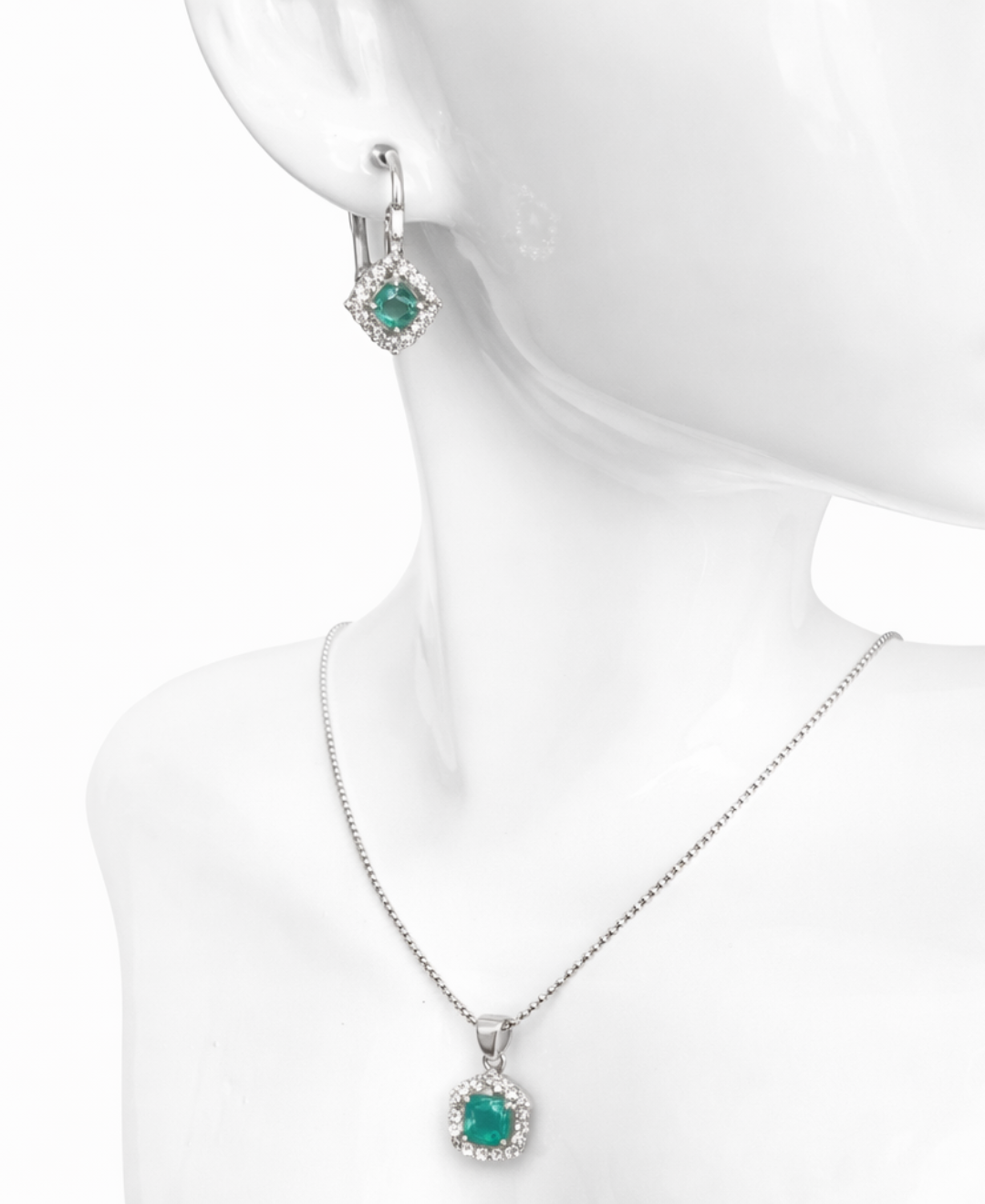 Set sencillamente esmeralda