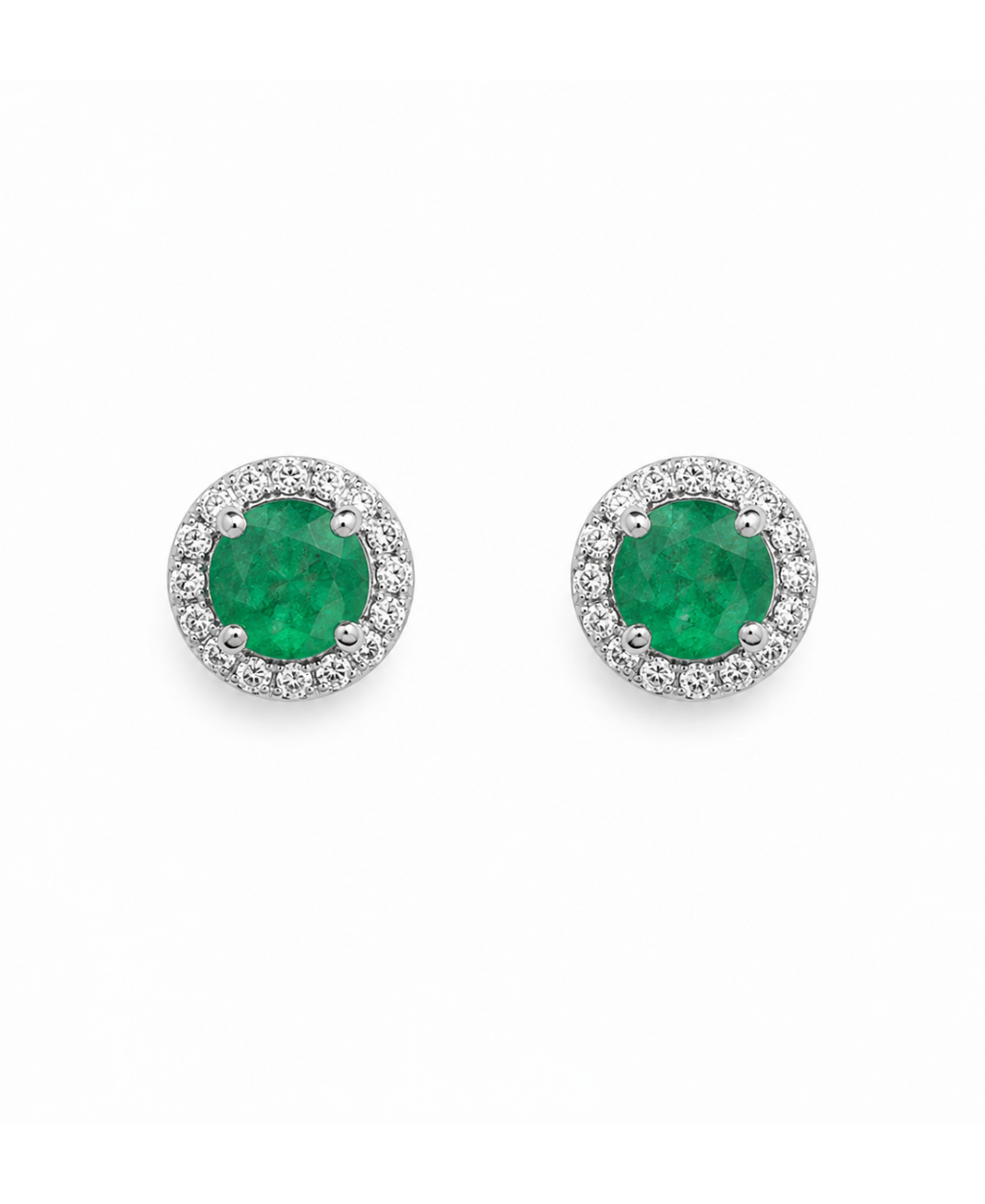 Aretes elipse esmeralda