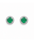 Aretes elipse esmeralda