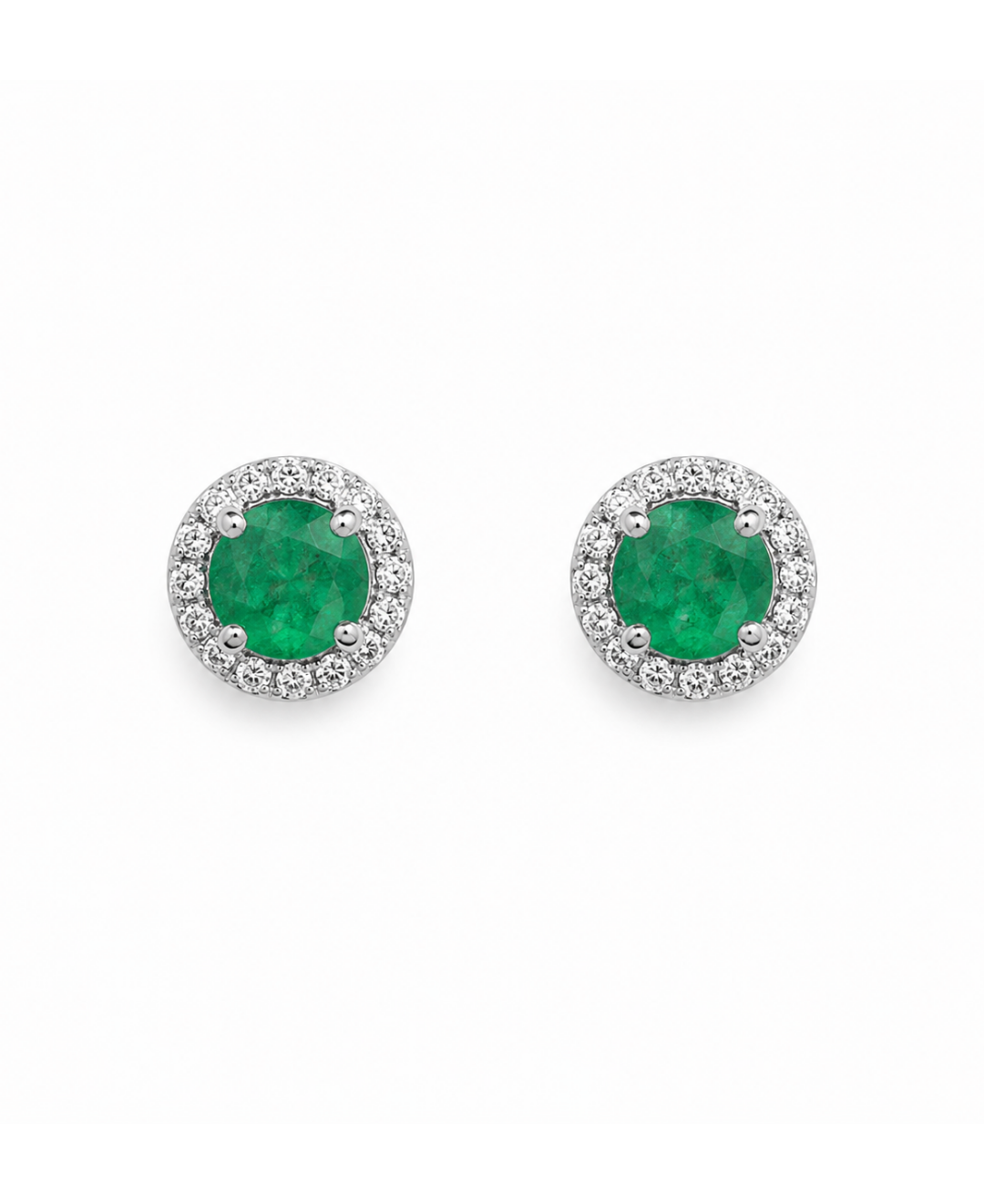 Aretes elipse esmeralda