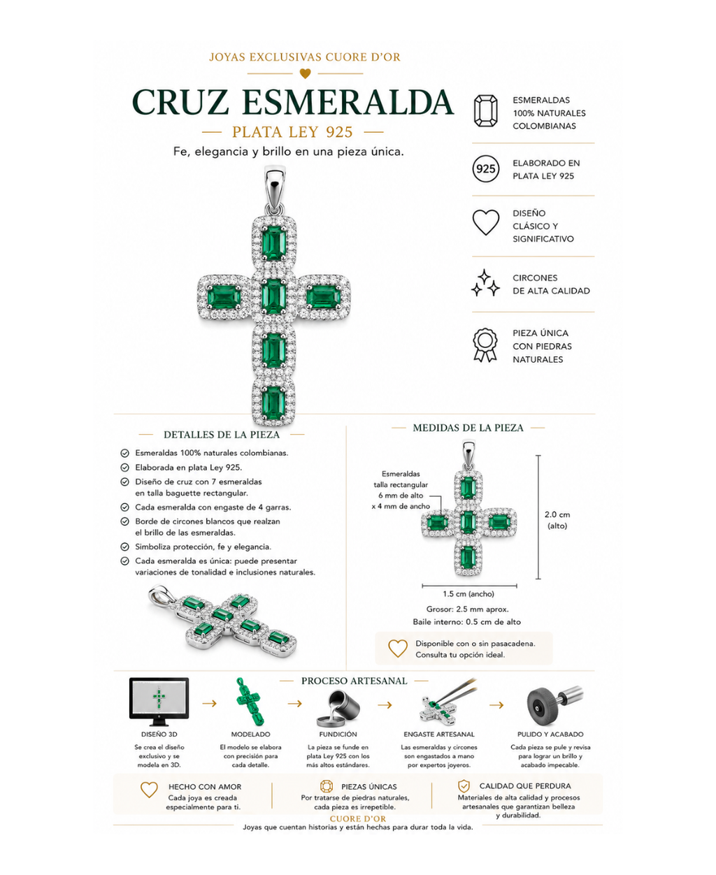Cruz esmeralda Premium
