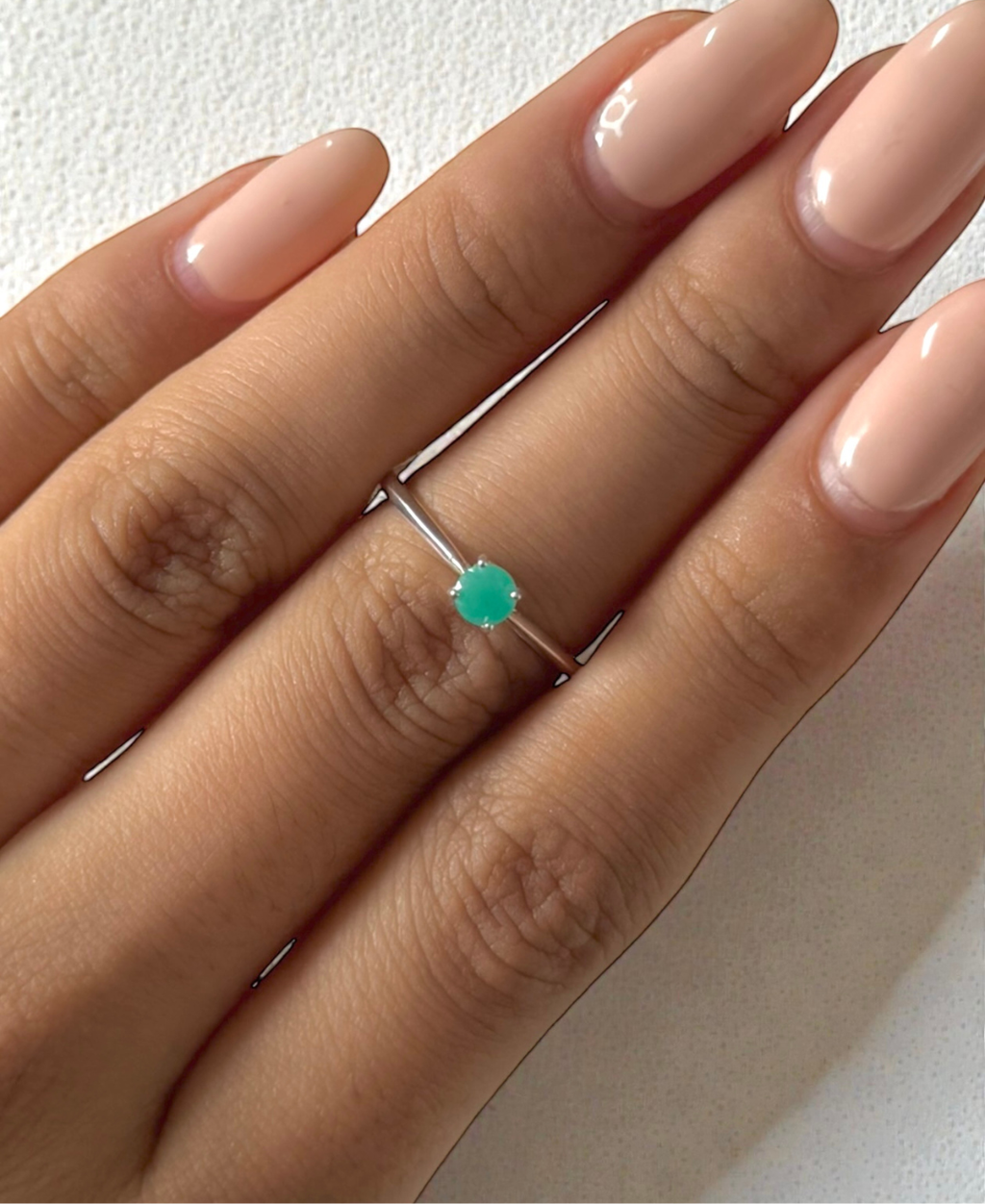 Clasic esmeralda anillo