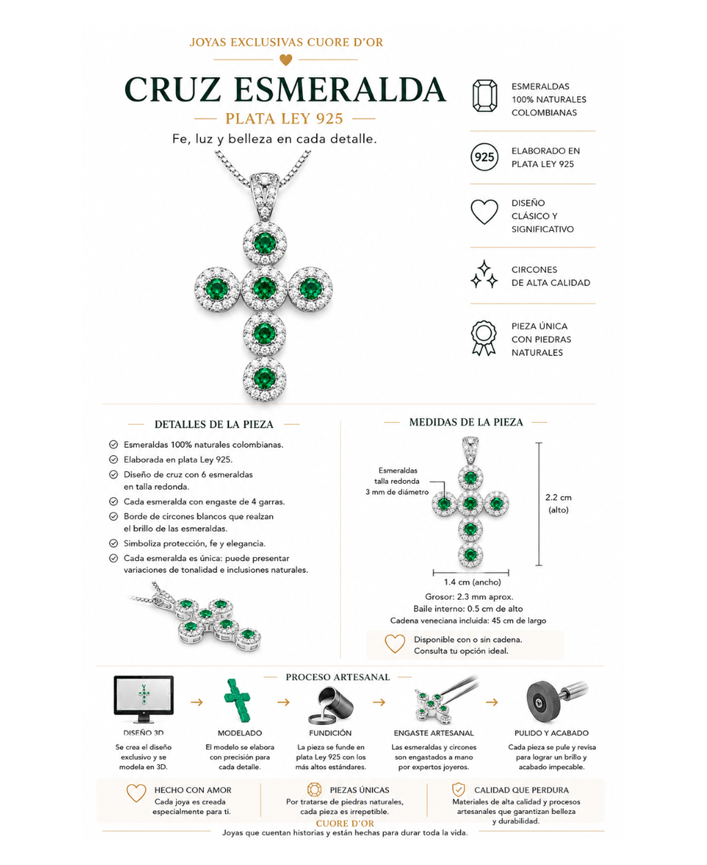 Cruz esmeralda Luxury