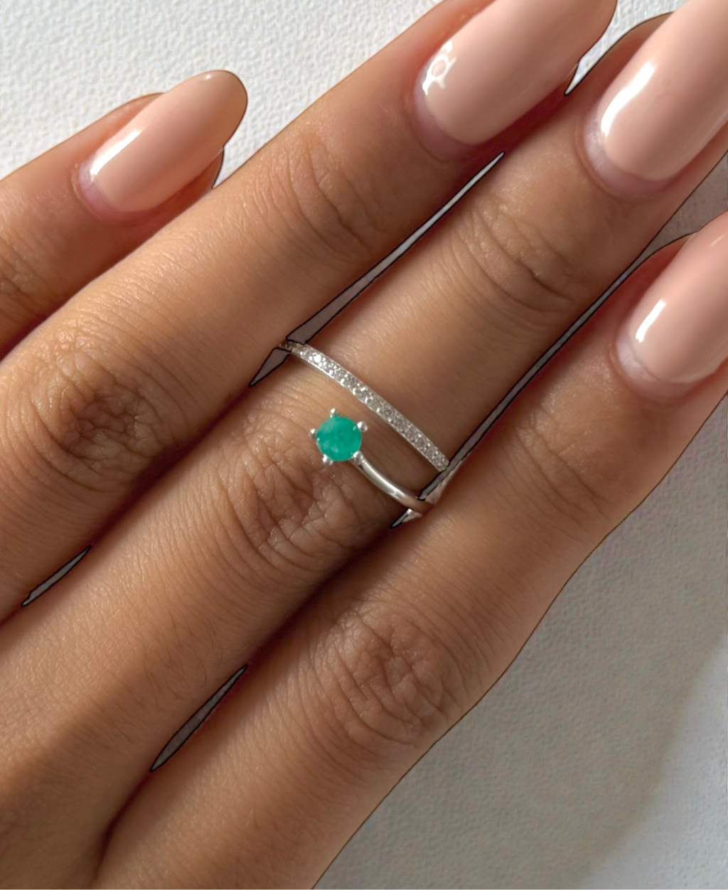 Ritual esmeralda anillo