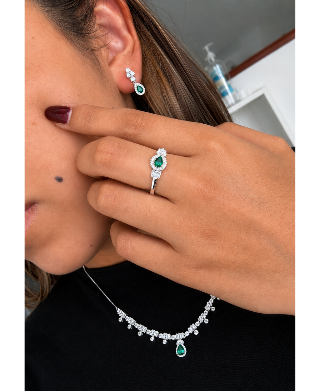 Set Gota Premium esmeralda