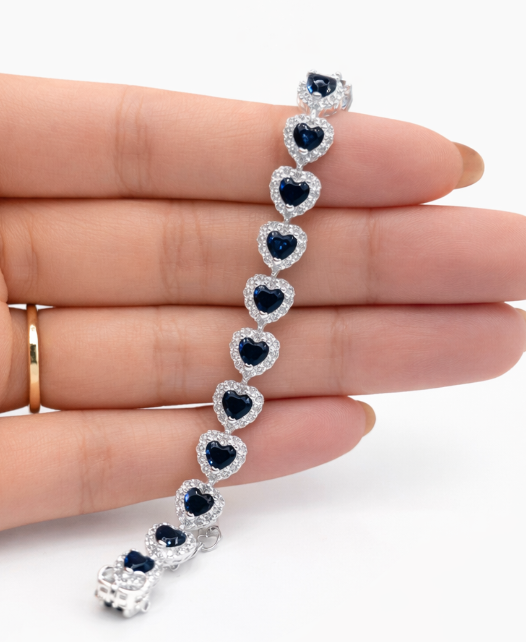 Pulsera tenis corazones