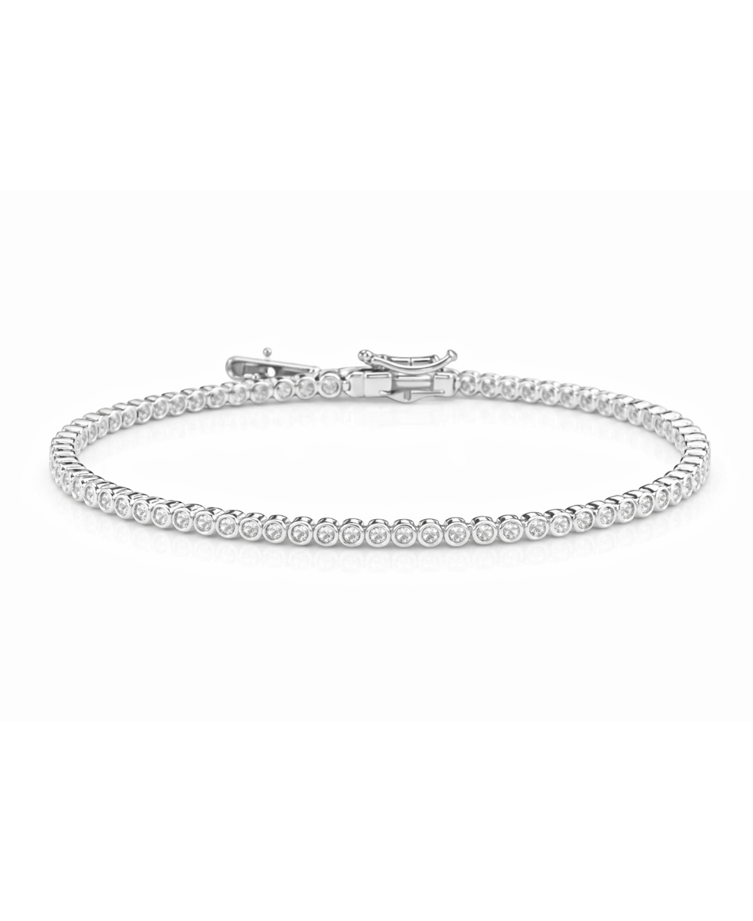 Pulsera tenis blanca circular