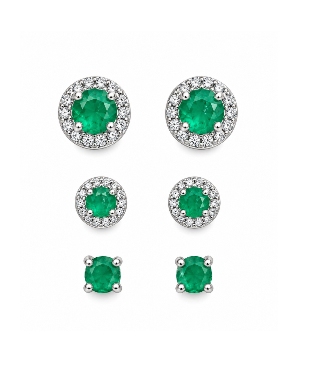 Aretes linea esmeralda