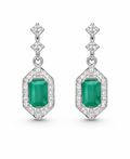 Esmeralda elegante aretes
