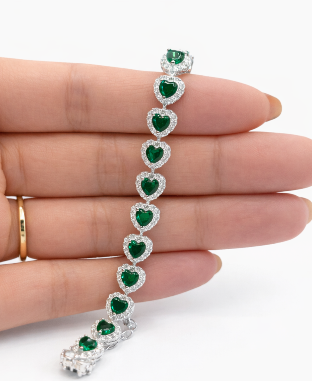 Pulsera tenis corazones