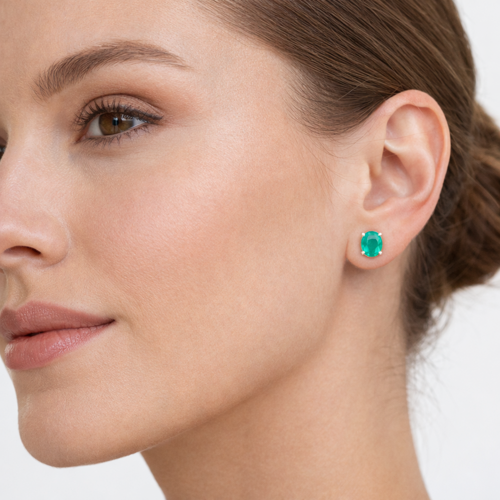 Aretes Topos esmeralda