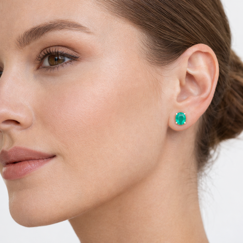 Aretes Topos esmeralda